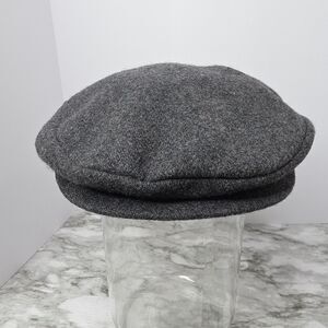 Stetson Hat Cap Gray Cuffley Wool Cabbie Newsboy Water Repellent Golfing Mens